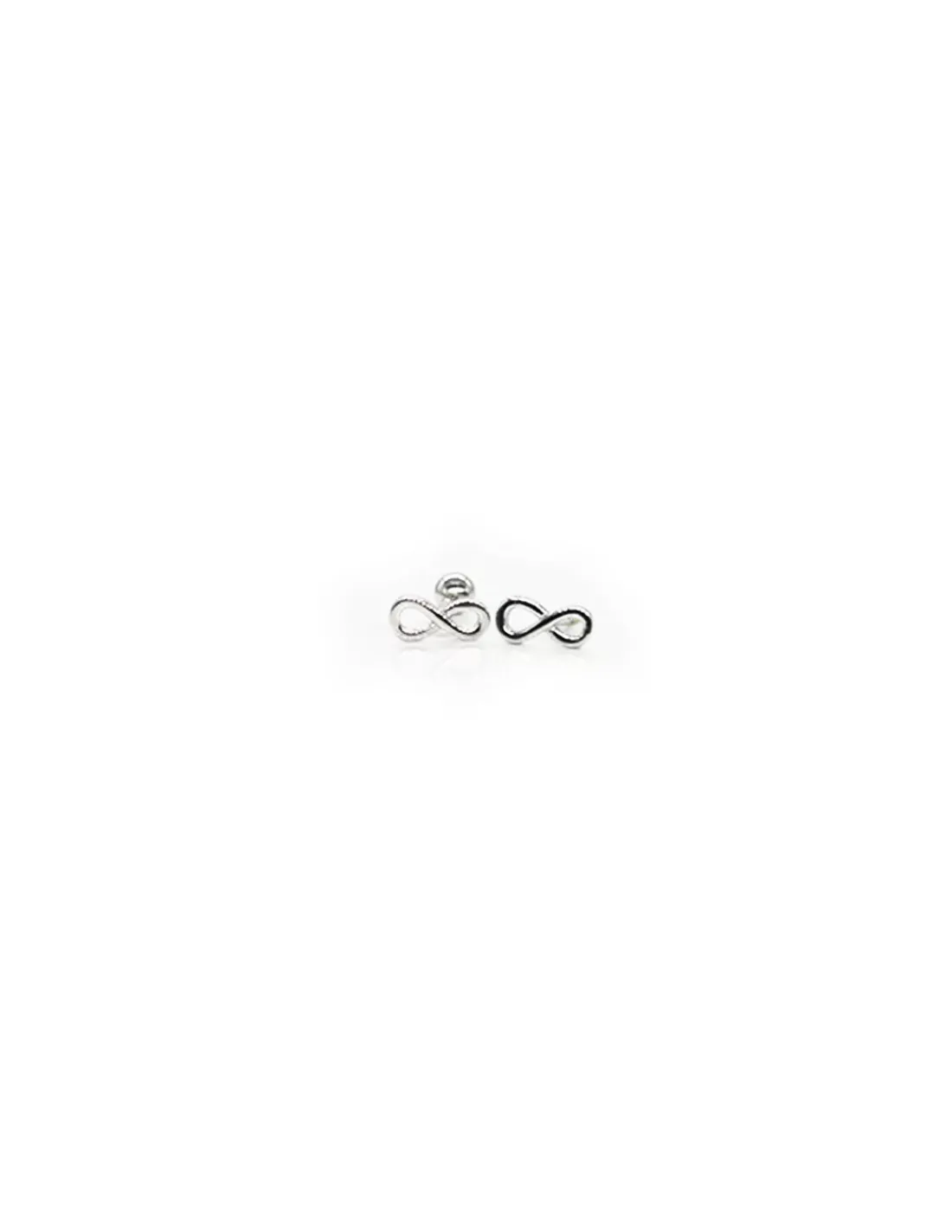 Store Pendientes miniatura infinito cierre rosca plata 925 rodio 3x8mm Pendientes De Plata