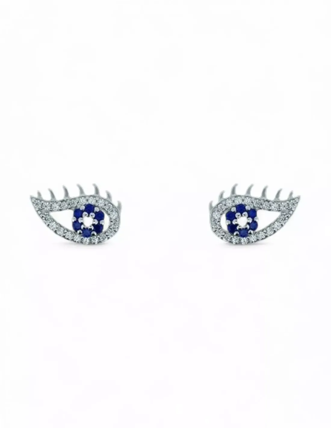 Online Pendientes ojo turco circonitas azul plata 925 Pendientes De Oro