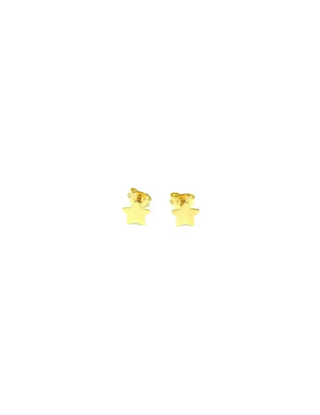 Outlet Pendientes pequeños estrella oro 18k Pendientes De Oro