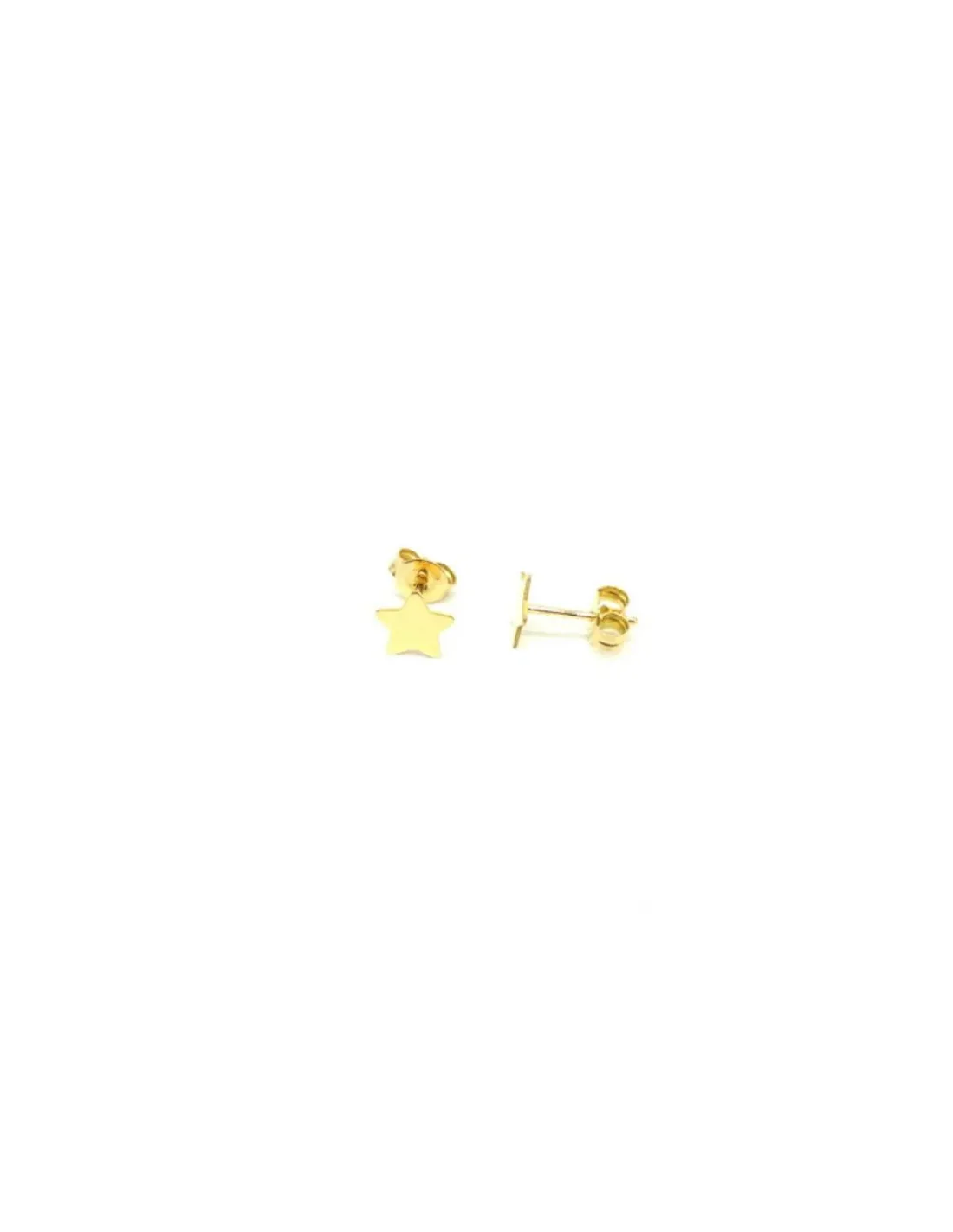 Outlet Pendientes pequeños estrella oro 18k Pendientes De Oro