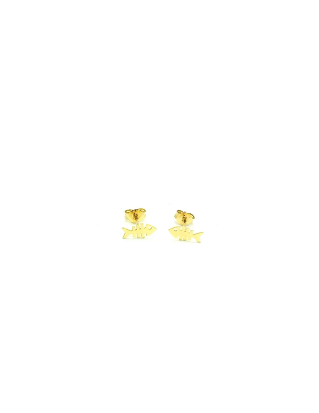 Best Sale Pendientes pequeños raspa pescado oro 18k Pendientes De Oro