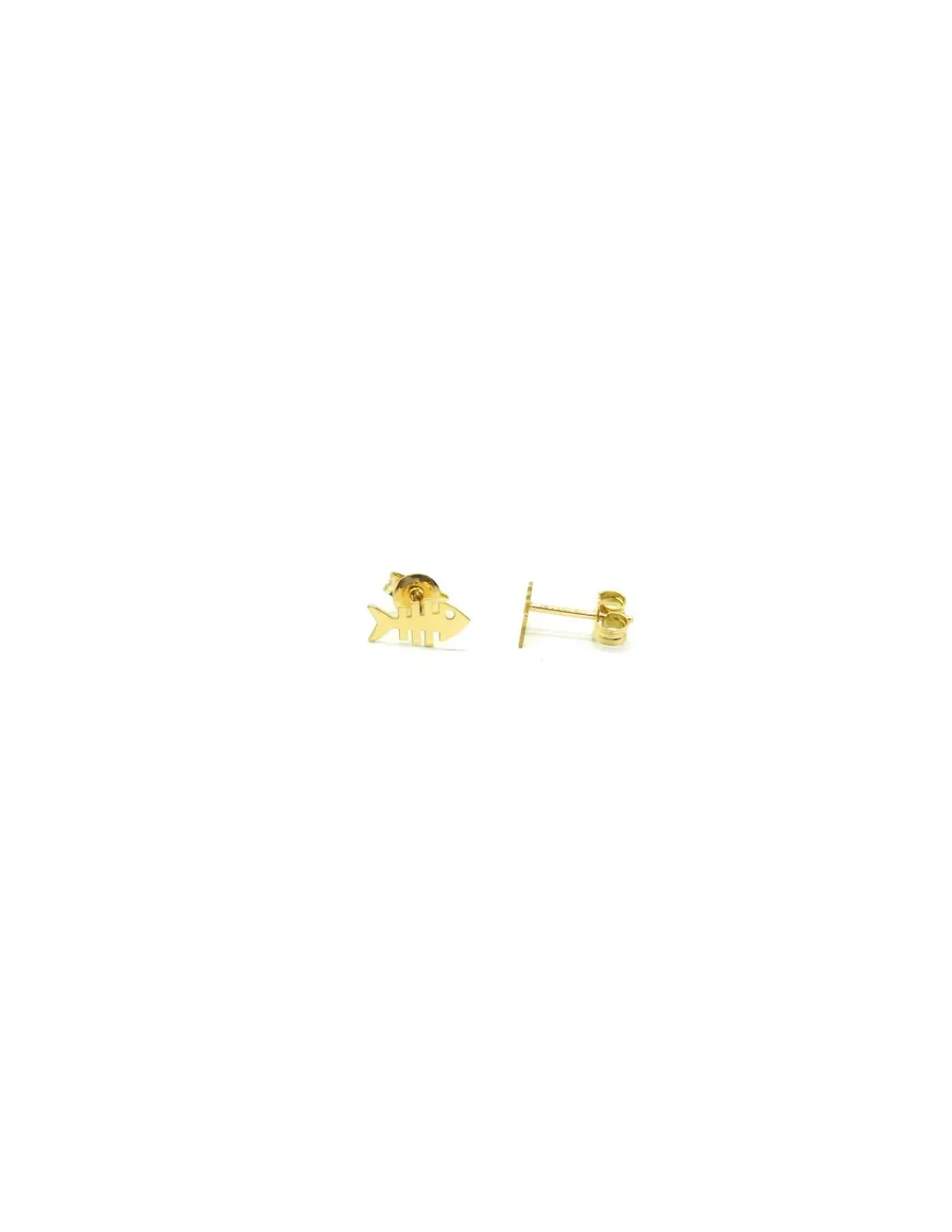 Best Sale Pendientes pequeños raspa pescado oro 18k Pendientes De Oro