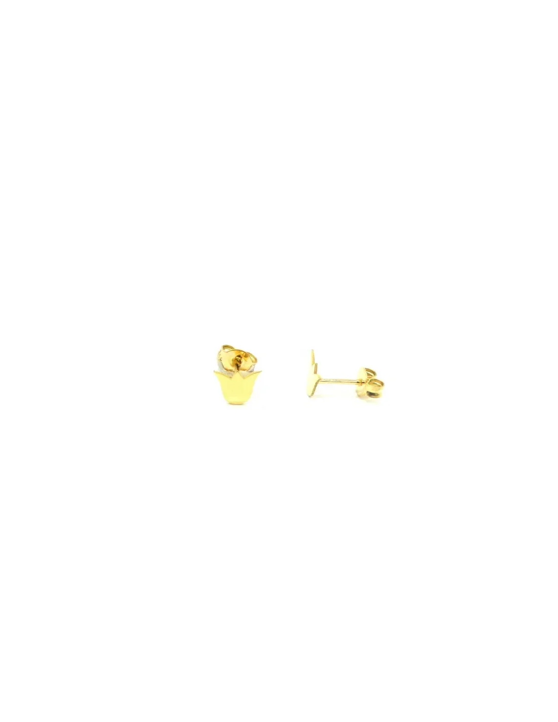 Best Sale Pendientes pequeños tulipán oro 18K Pendientes De Oro