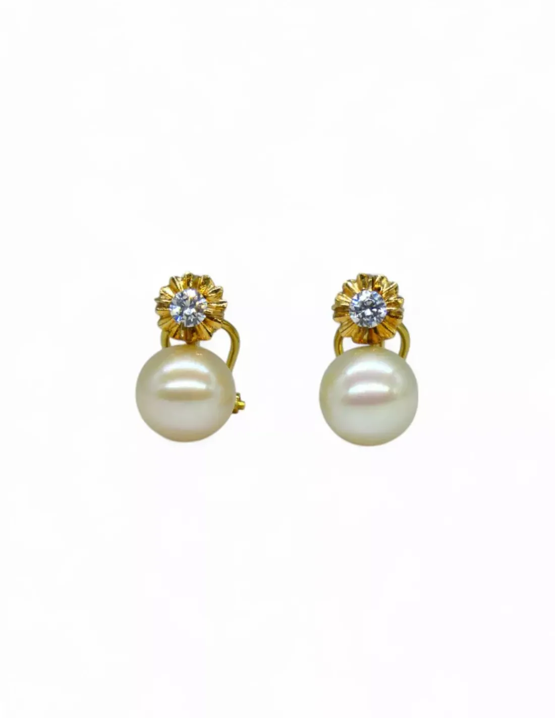 Flash Sale Pendientes perla y circonita oro 18k Pendientes De Oro