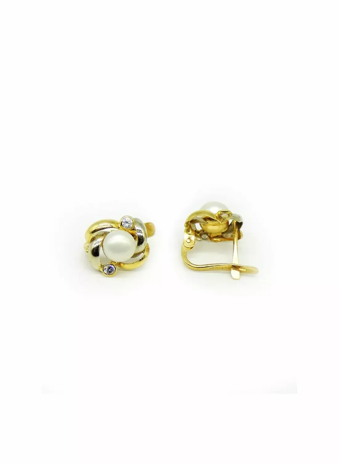 Flash Sale Pendientes perlas y circonita oro 18k Pendientes De Oro