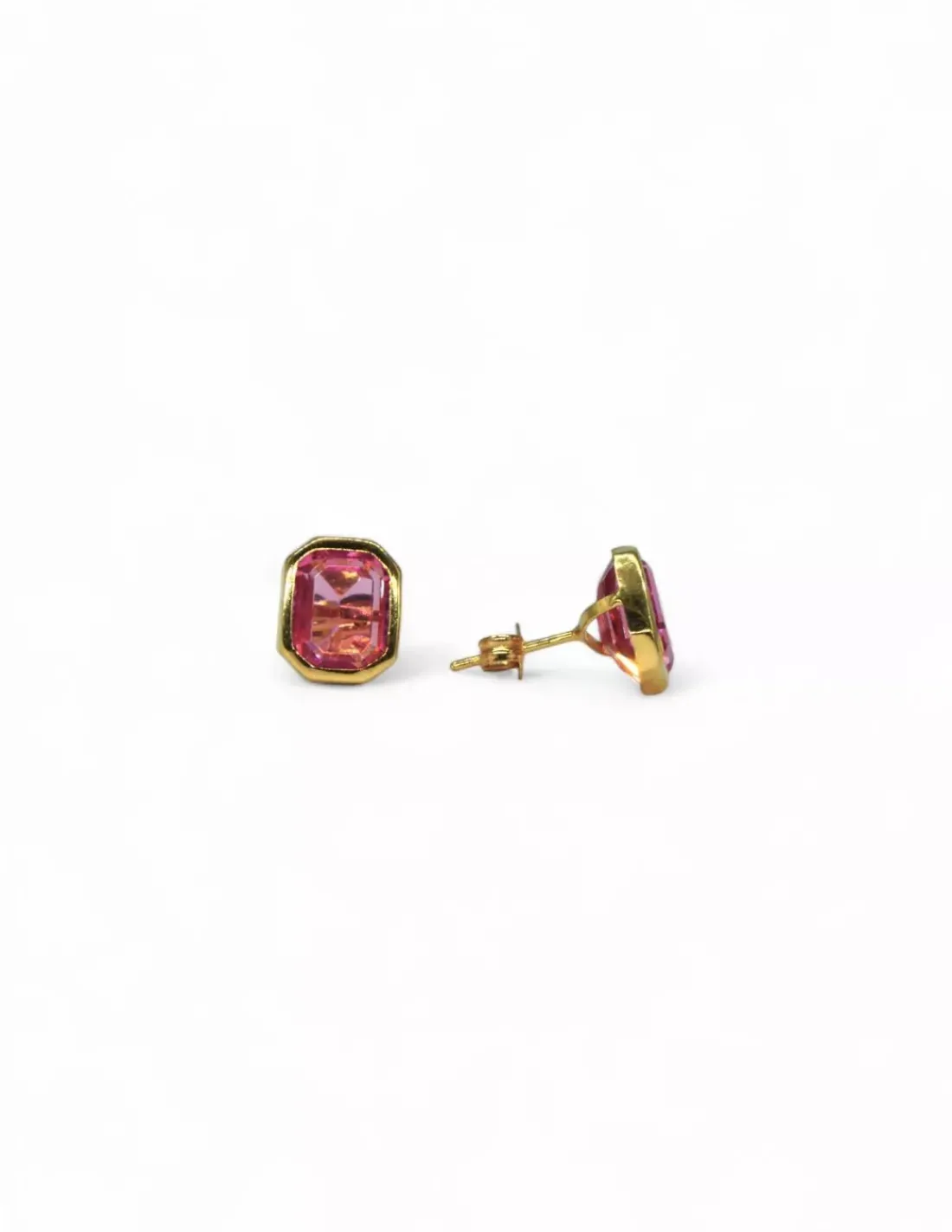 Best Sale Pendientes piedra rosa oro 18k Pendientes De Oro