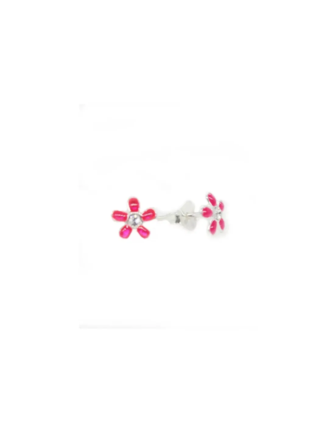 Best Pendientes plata margarita esmalte fucsia Pendientes De Plata