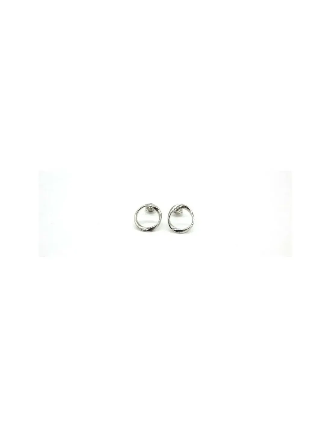 Online Pendientes plata rodiada círculo 12mm presión Pendientes De Plata