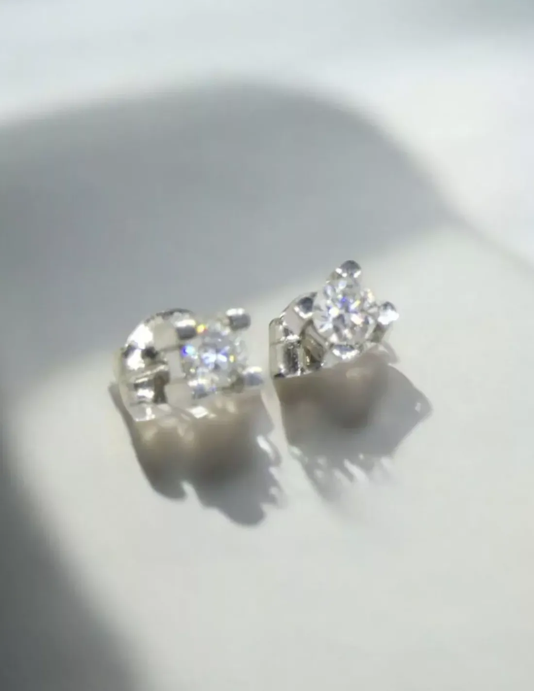 Outlet Pendientes PLATINO 4 garras cuadrado diamantes 0.40ct Platino | Pendientes Con Brillantes