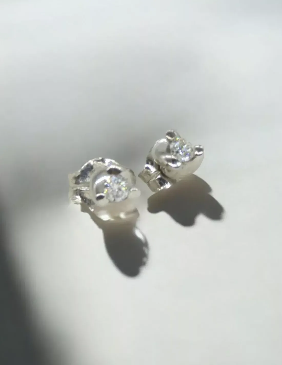 Cheap Pendientes PLATINO 3 garras diamante 0.20ct Platino | Pendientes Con Brillantes