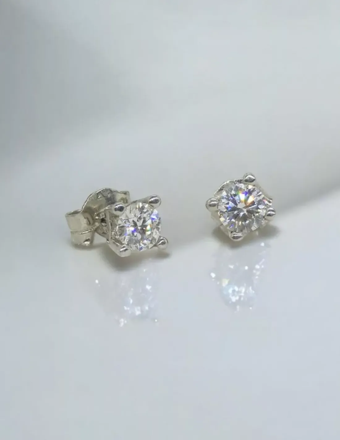 Clearance Pendientes PLATINO 4 garras diamantes 0.80ct Platino | Pendientes Con Brillantes