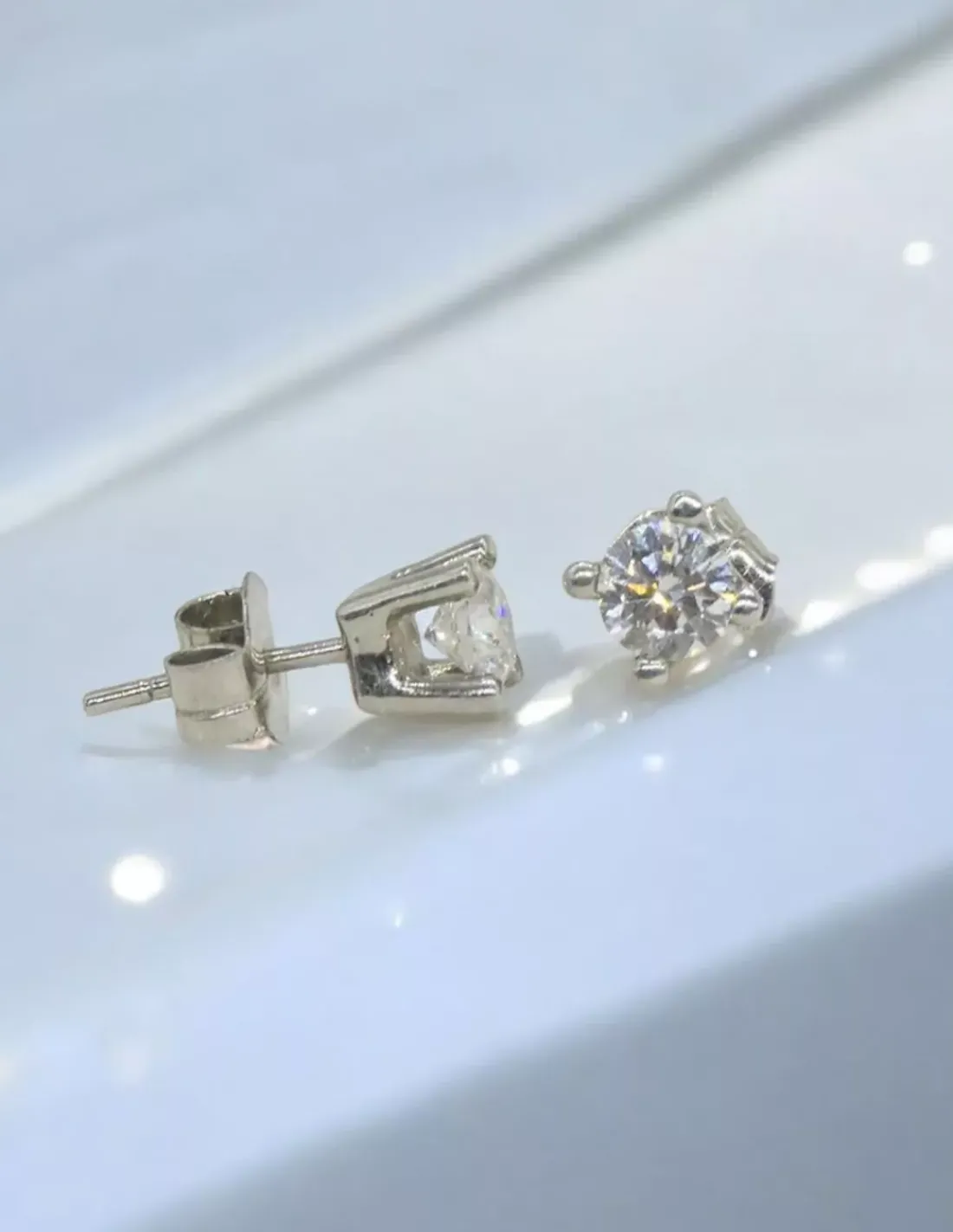 Clearance Pendientes PLATINO 4 garras diamantes 0.80ct Platino | Pendientes Con Brillantes