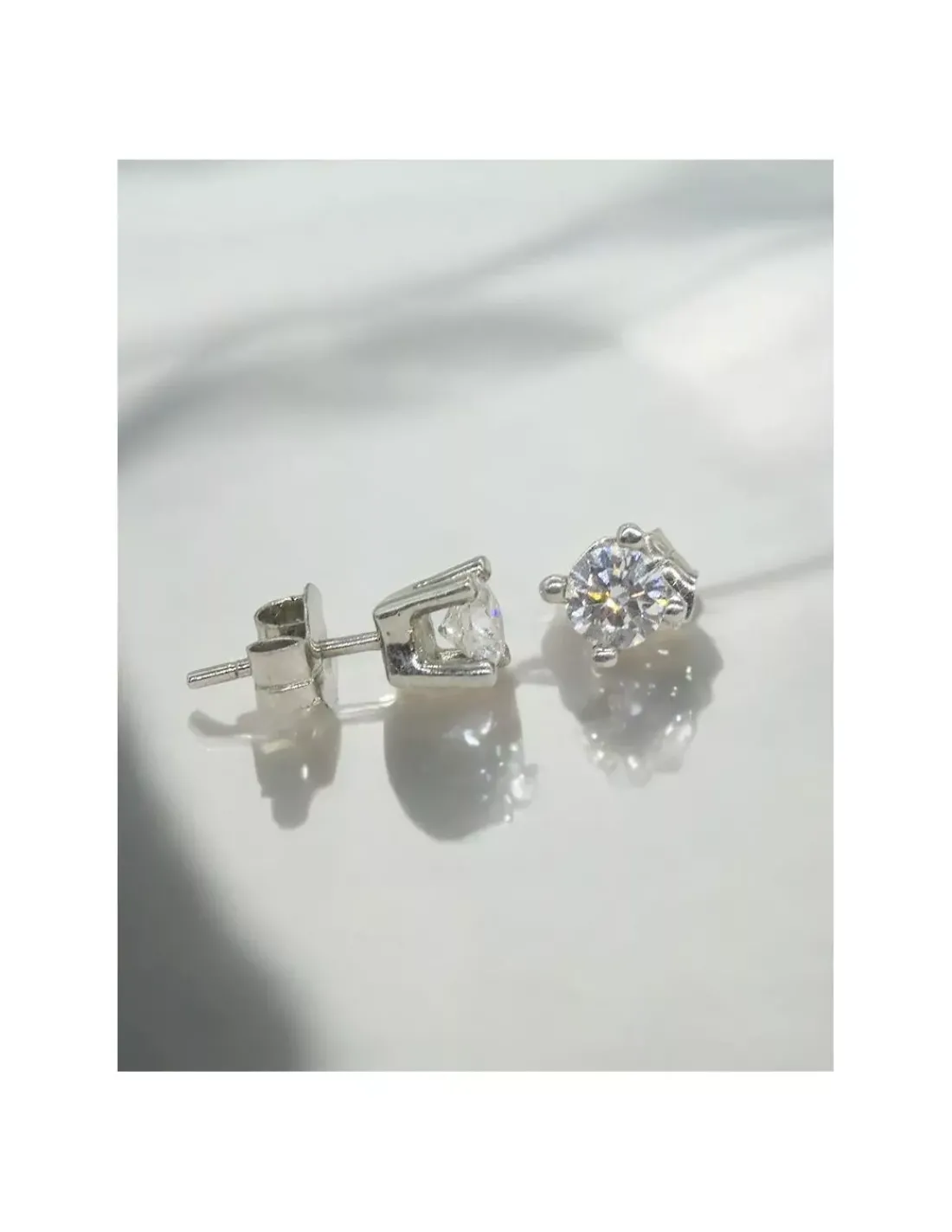 Clearance Pendientes PLATINO 4 garras V brillantes 0.19ct Platino | Pendientes Con Brillantes