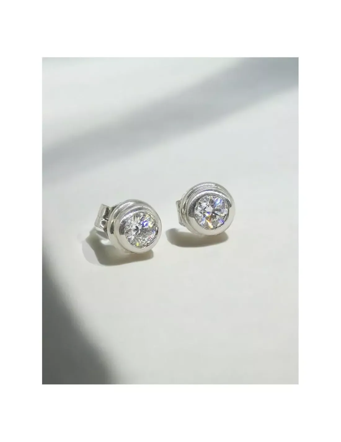 Sale Pendientes PLATINO chatón diamantes 0.58ct Platino | Pendientes Con Brillantes