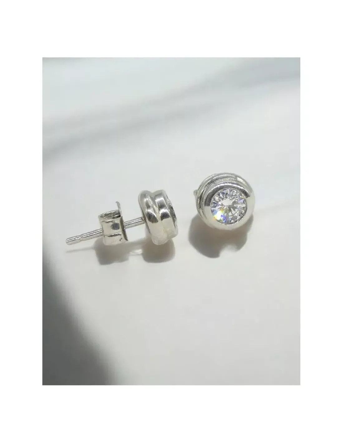 New Pendientes PLATINO chatón diamantes 0.60ct Platino | Pendientes Con Brillantes