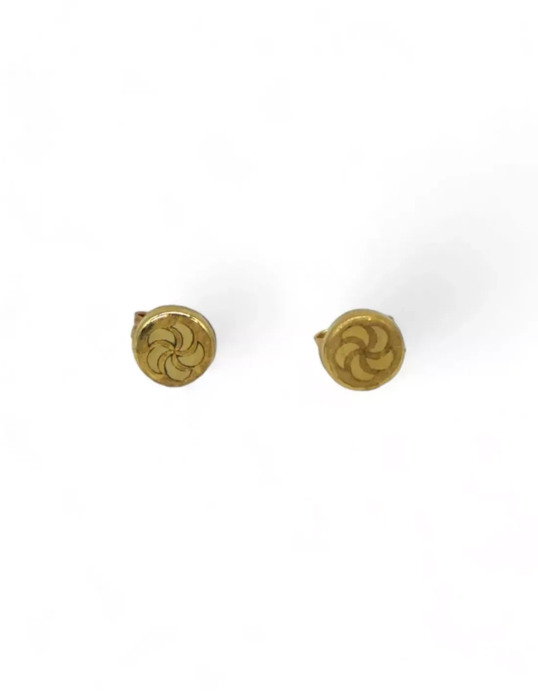 Flash Sale Pendientes redondos con dibujo espiral oro 18k Pendientes De Oro