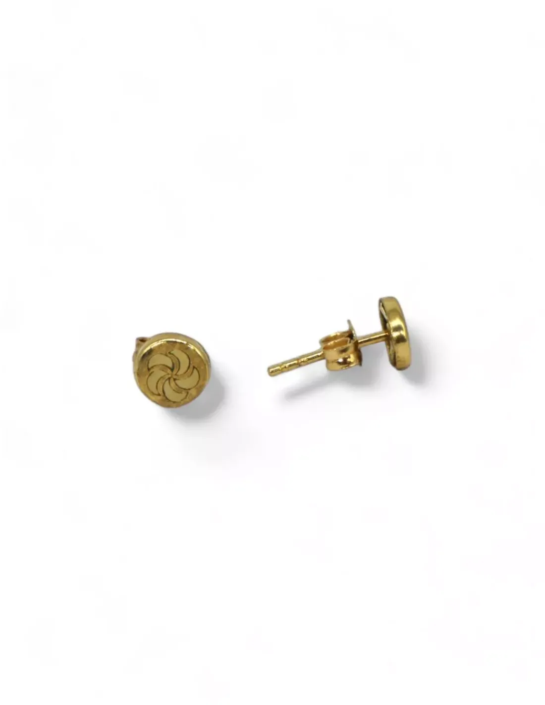 Flash Sale Pendientes redondos con dibujo espiral oro 18k Pendientes De Oro