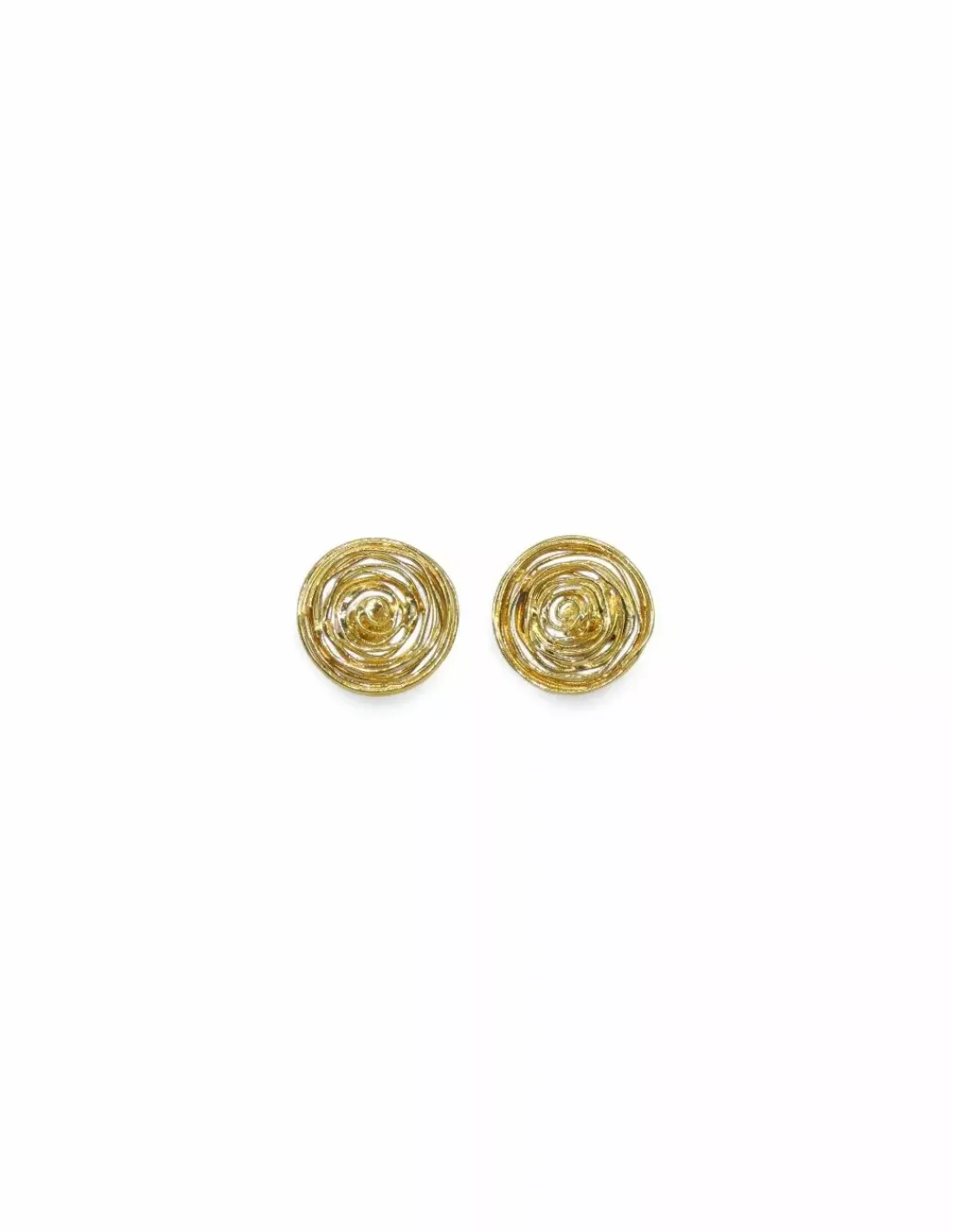 Discount Pendientes redondos líneas oro 18k Pendientes De Oro