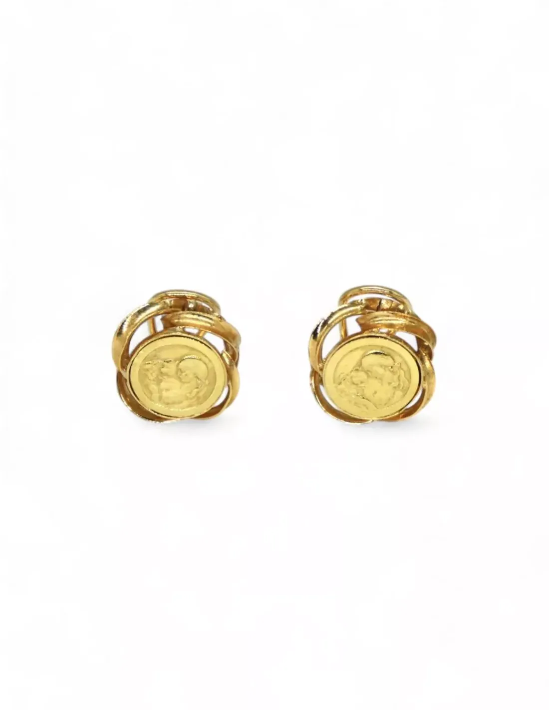 Flash Sale Pendientes rosetón madre oro 18k Pendientes De Oro