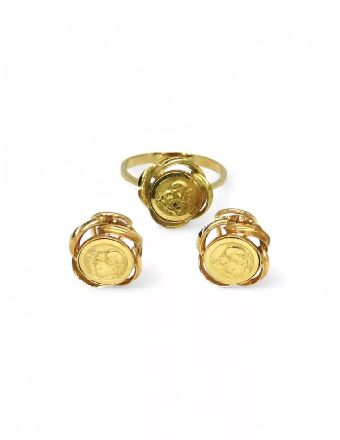 Flash Sale Pendientes rosetón madre oro 18k Pendientes De Oro