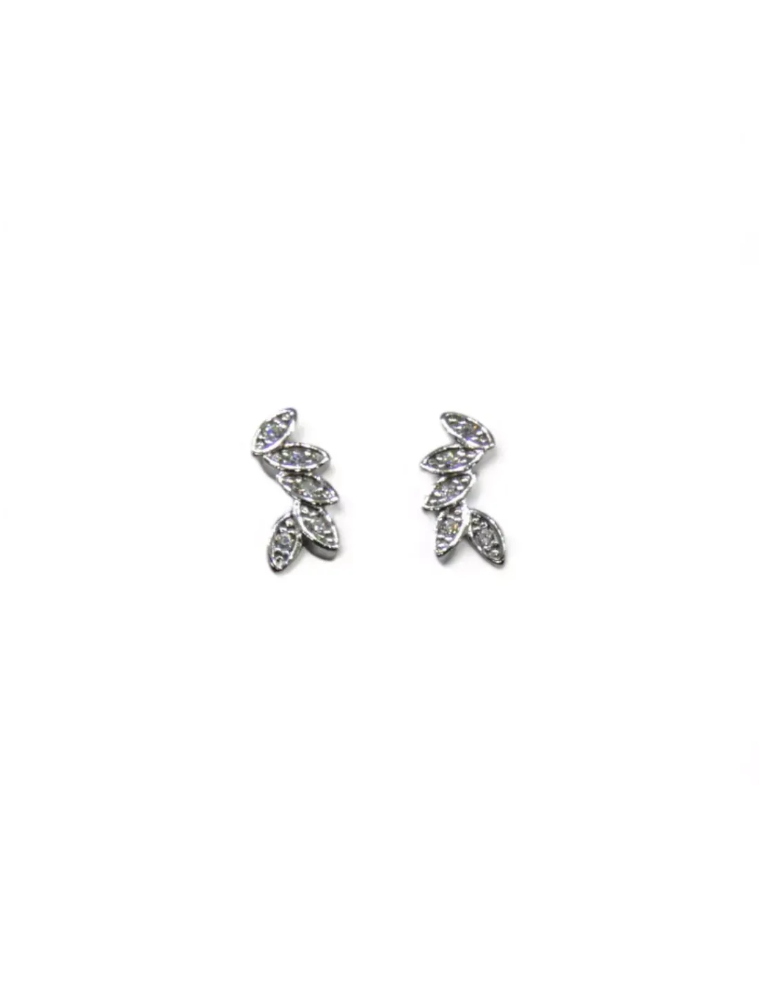 Cheap Pendientes tres hojas circonitas plata 925 Pendientes De Plata