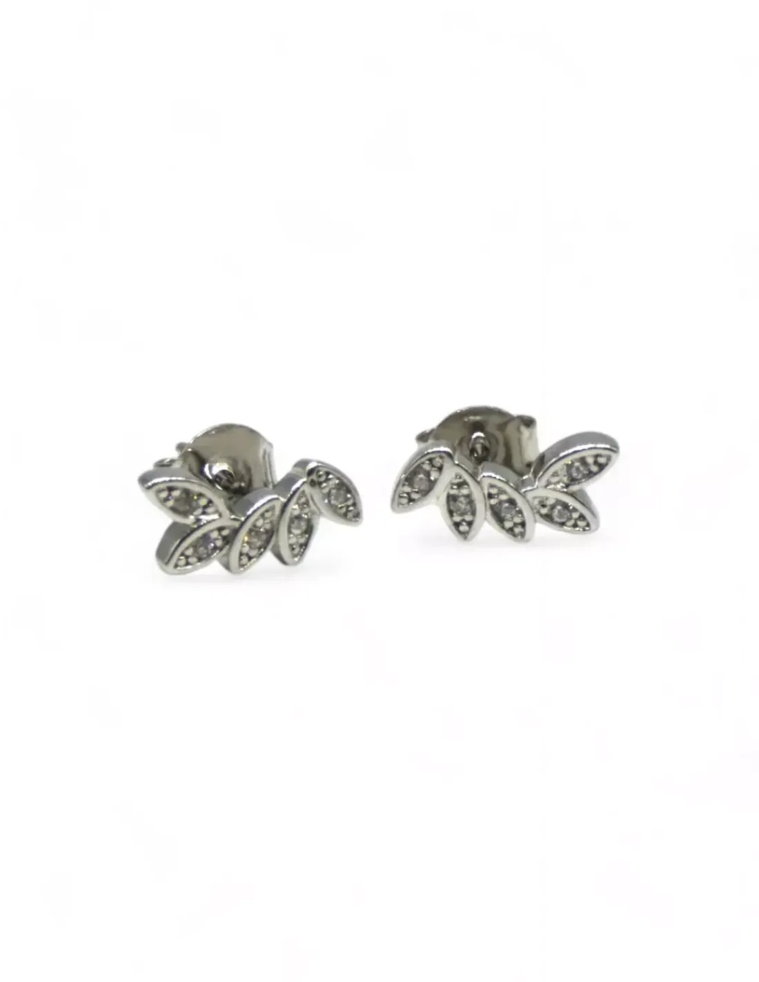 Cheap Pendientes tres hojas circonitas plata 925 Pendientes De Plata