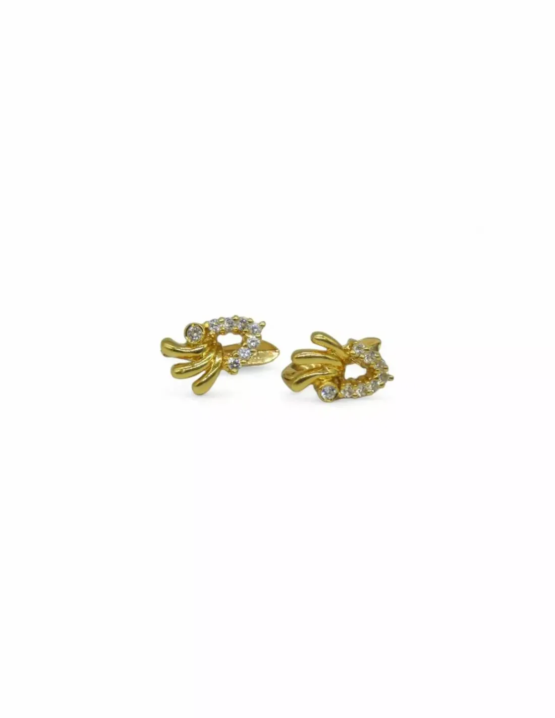 Online Pendientes V circonitas oro 18k Pendientes De Oro