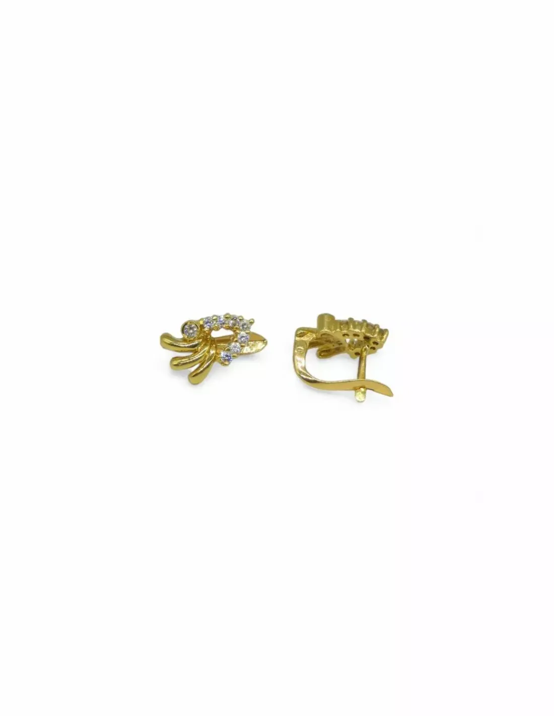 Online Pendientes V circonitas oro 18k Pendientes De Oro