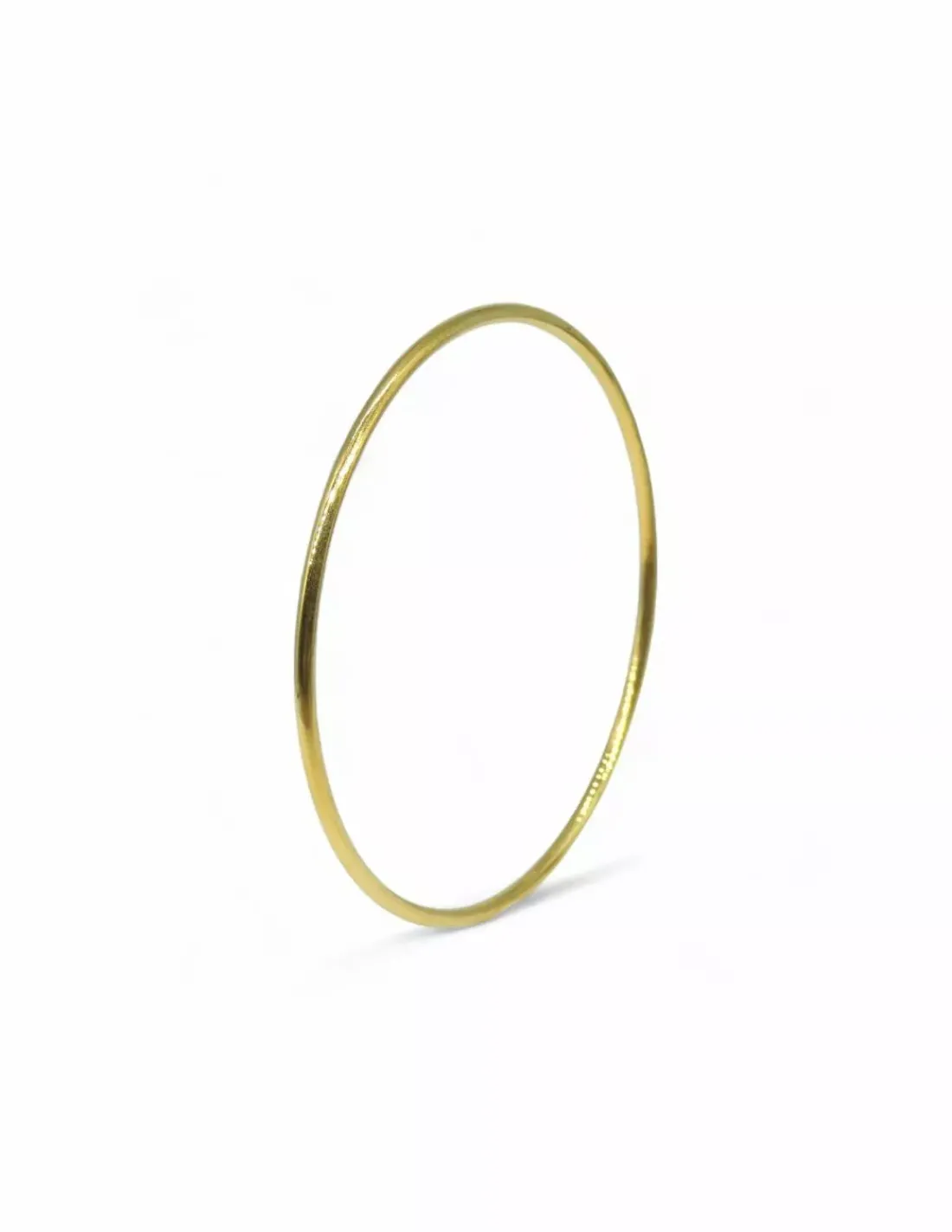 Store Pulsera aro rígida lisa oro 18k - 6cm Cañas | Pulseras De Plata