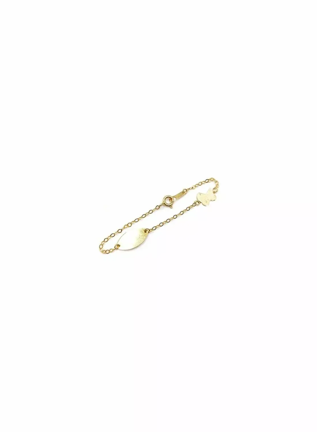 Fashion Pulsera bebé placa y carrito oro 18k - 13cm Pulseras De Plata | Pulseras De Oro