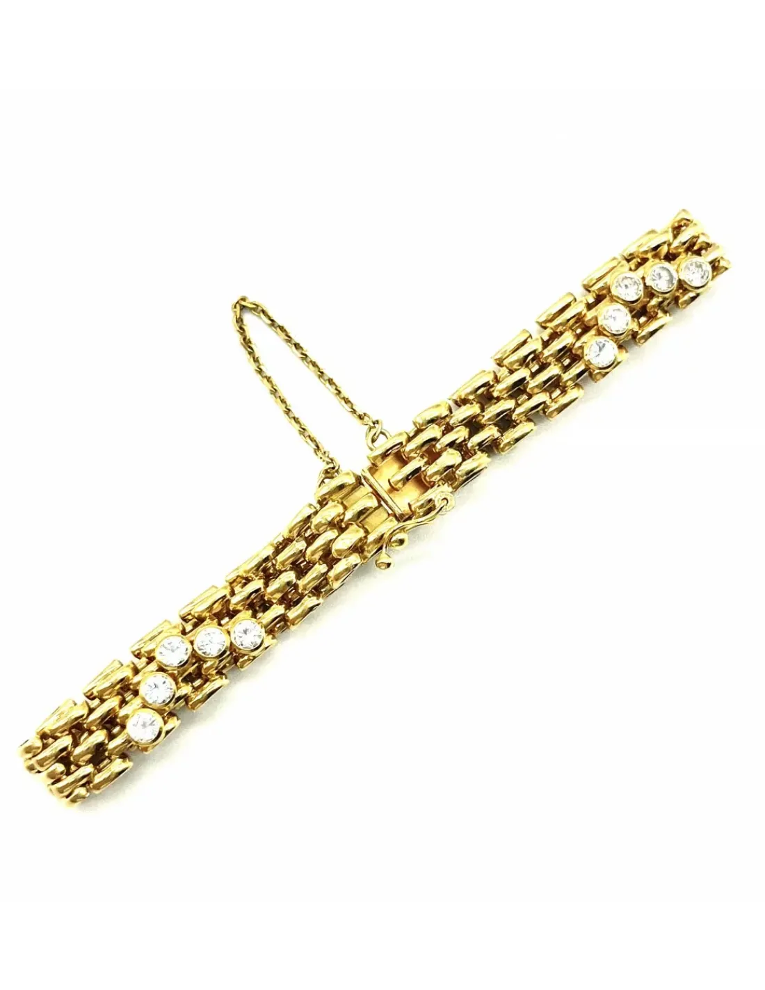 Cheap Pulsera Bismark circonitas oro 18k - 19cm Pulseras De Plata | Pulseras De Oro