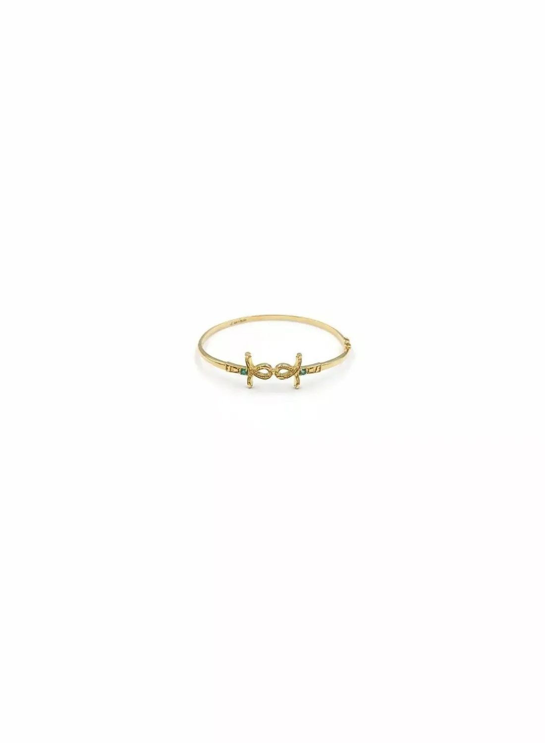 Sale Pulsera caña doble cruz egipcia oro 18k - 6.6cmcm Cañas | Pulseras De Plata