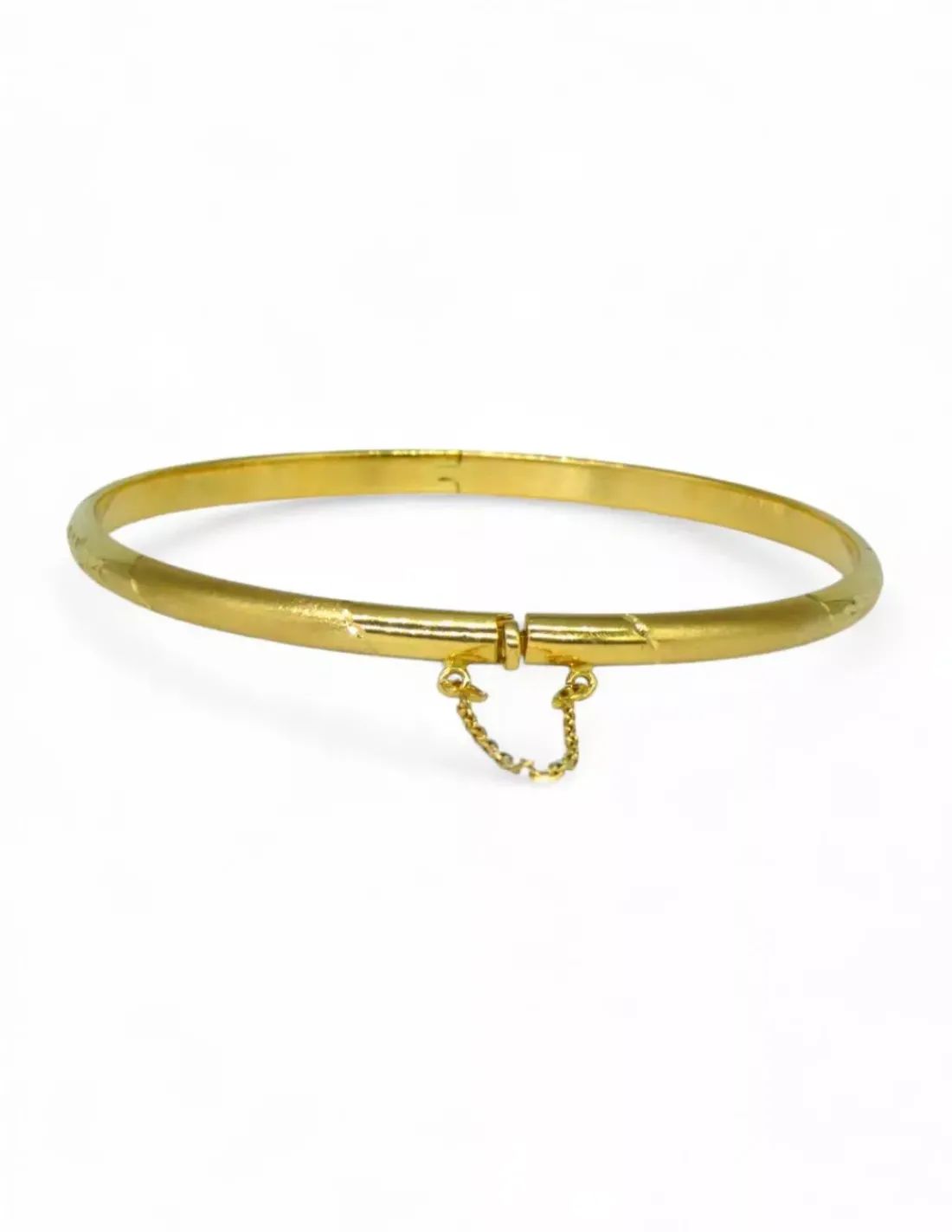 Store Pulsera caña labrada brillo mate oro 18k - 20cm Cañas | Pulseras De Plata