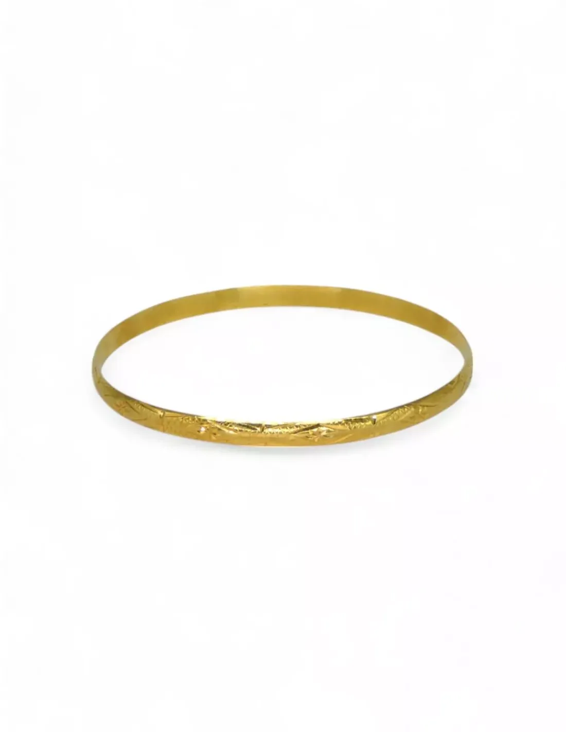 New Pulsera caña labrada oro 18k - 7cm Cañas | Pulseras De Plata