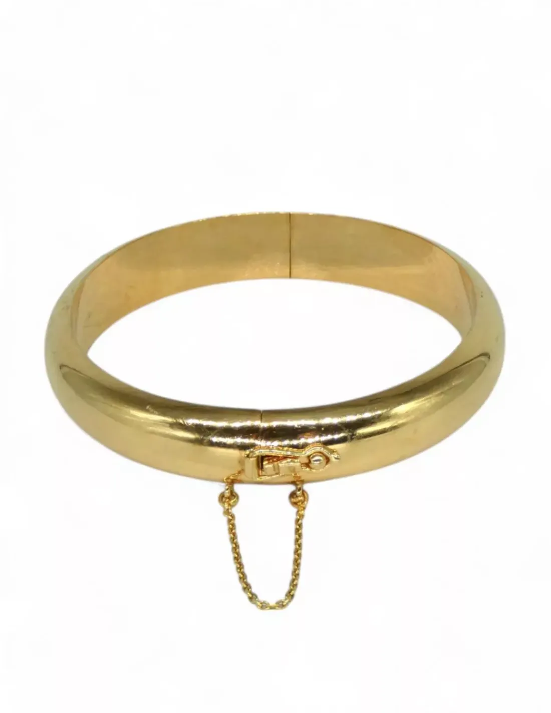 Shop Pulsera caña lisa cadenita seguridad oro 18k - 6.2cm Cañas | Pulseras De Plata