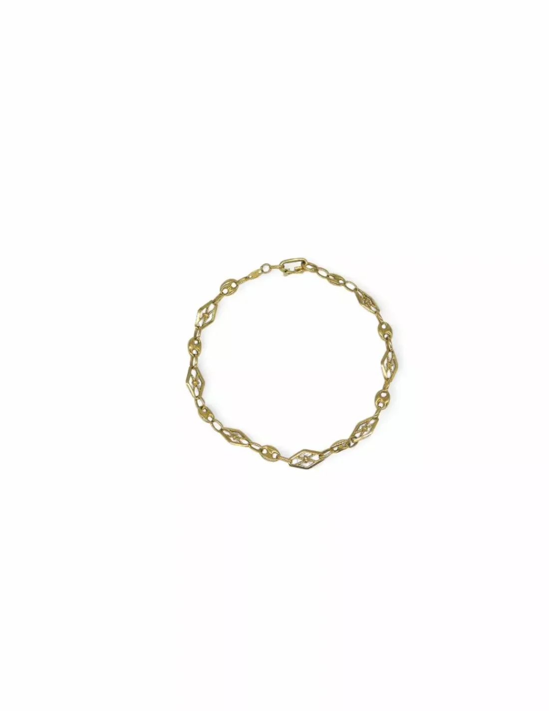 Best Pulsera calabrote con eslabón rombo en oro de 18k - 20cm Pulseras De Plata | Pulseras De Oro