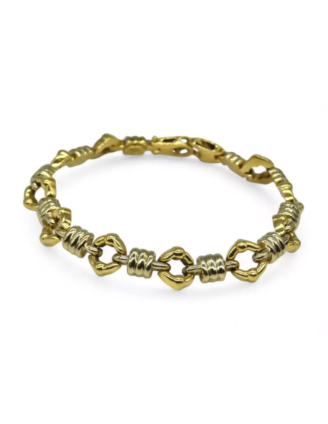 Hot Pulsera círculos y tres barras oro 18k - 19cm Pulseras De Plata | Pulseras De Oro