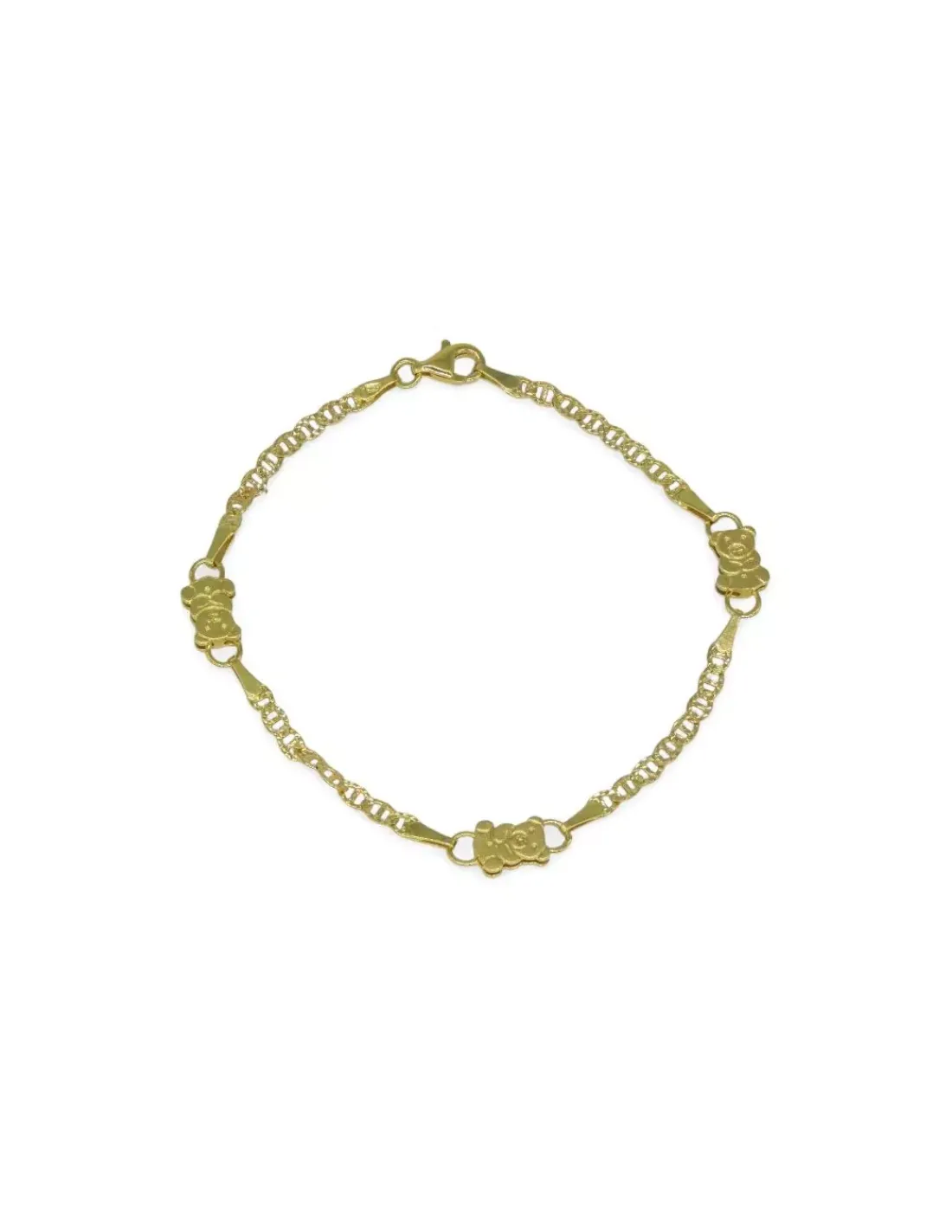 Clearance Pulsera de ositos oro 18k - 19cm Pulseras De Plata | Pulseras De Oro