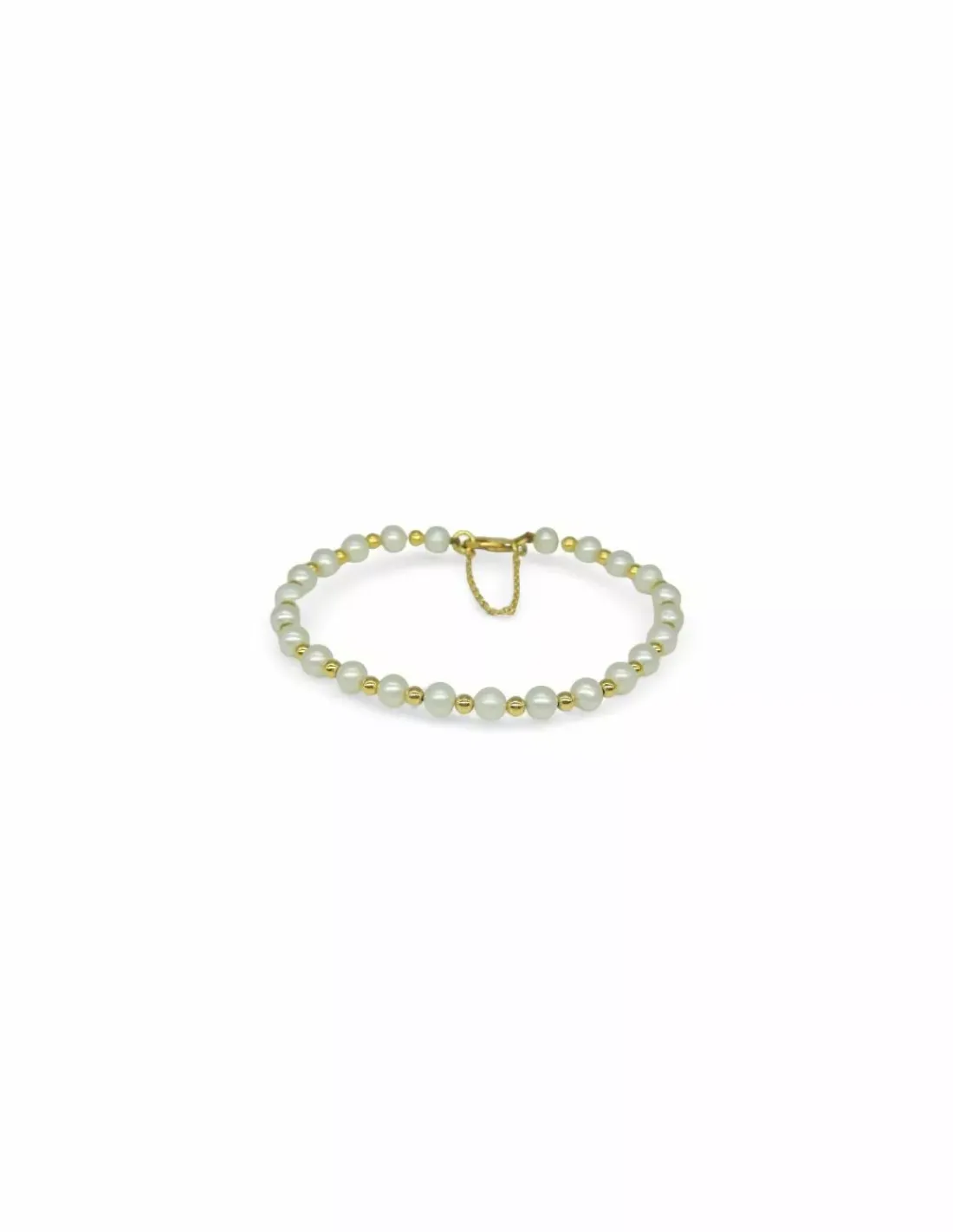 Store Pulsera de perlas y bolitas oro 18k - 19cm Pulseras De Plata | Pulseras De Oro