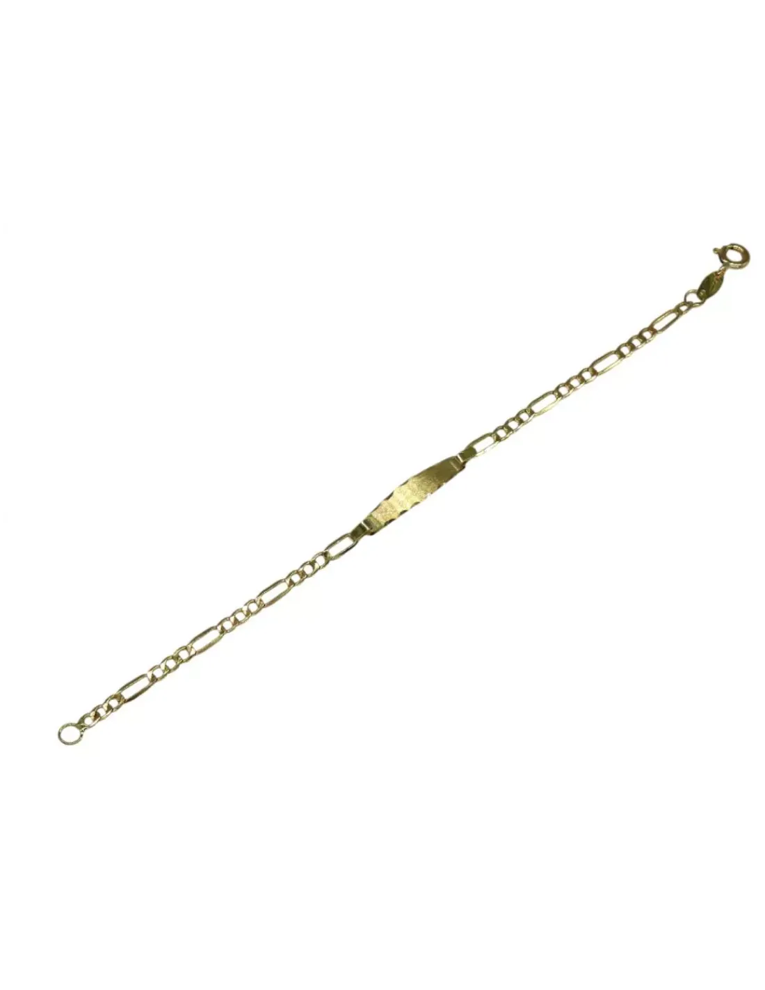 Shop Pulsera esclava bebe eslabón 3x1 oro 18k - 13.50cm Esclavas | Pulseras De Plata