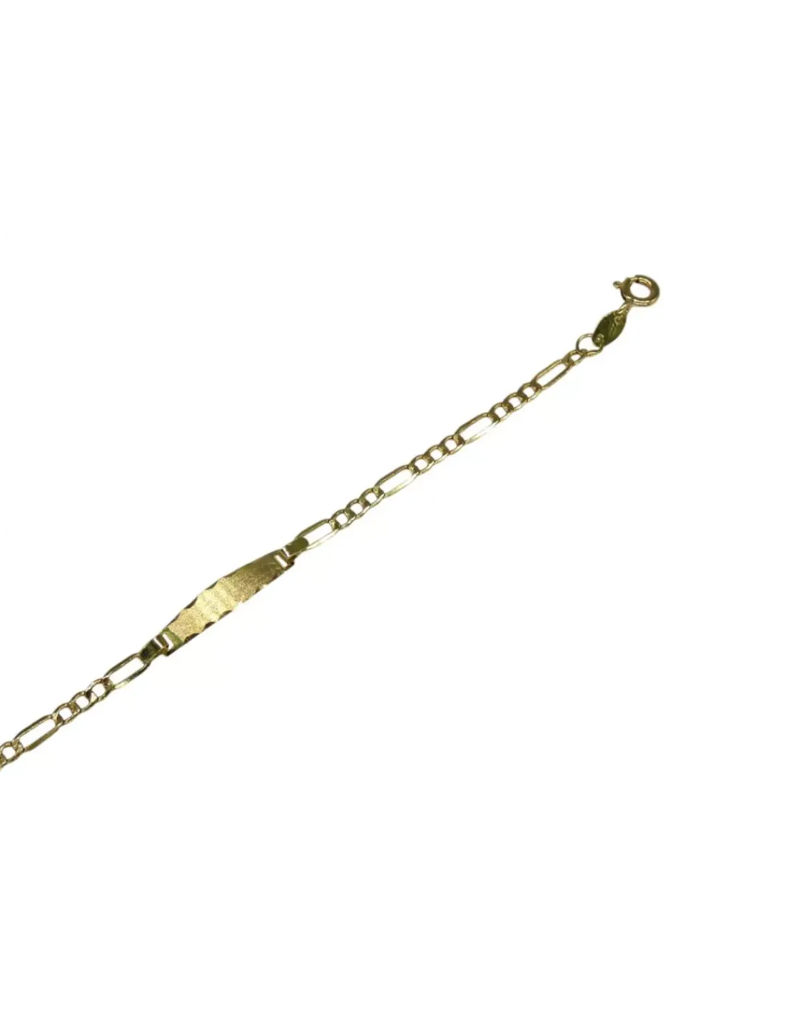 Shop Pulsera esclava bebe eslabón 3x1 oro 18k - 13.50cm Esclavas | Pulseras De Plata