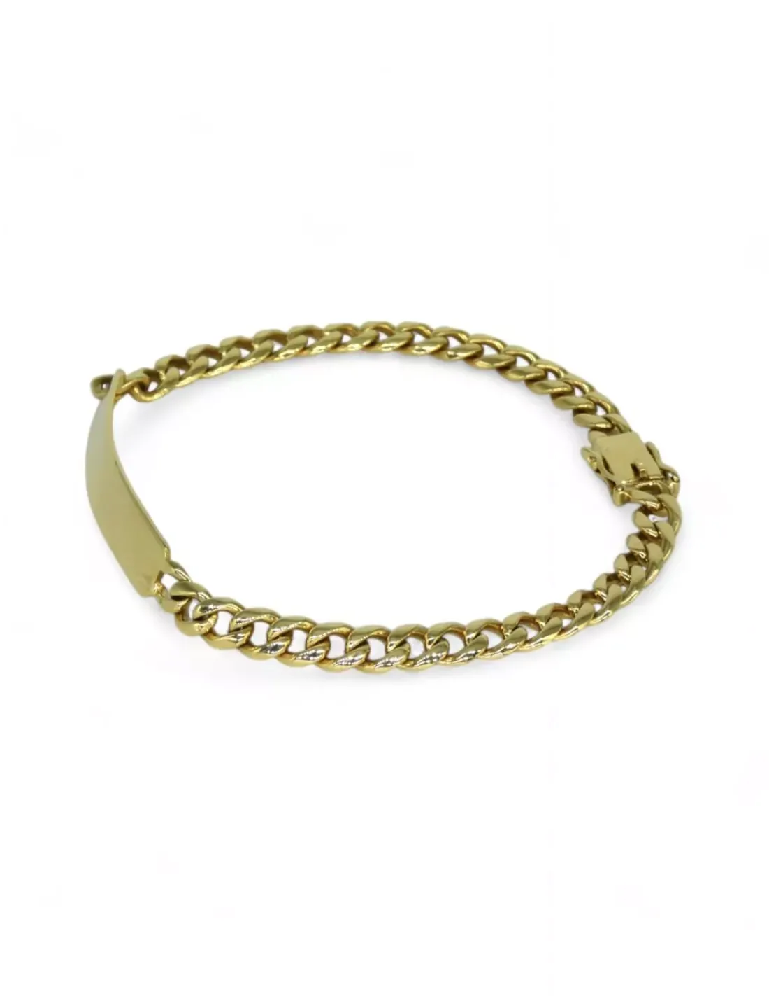 Store Pulsera esclava eslabón barbada oro 18k - 22.5cm Pulseras De Plata | Pulseras De Oro