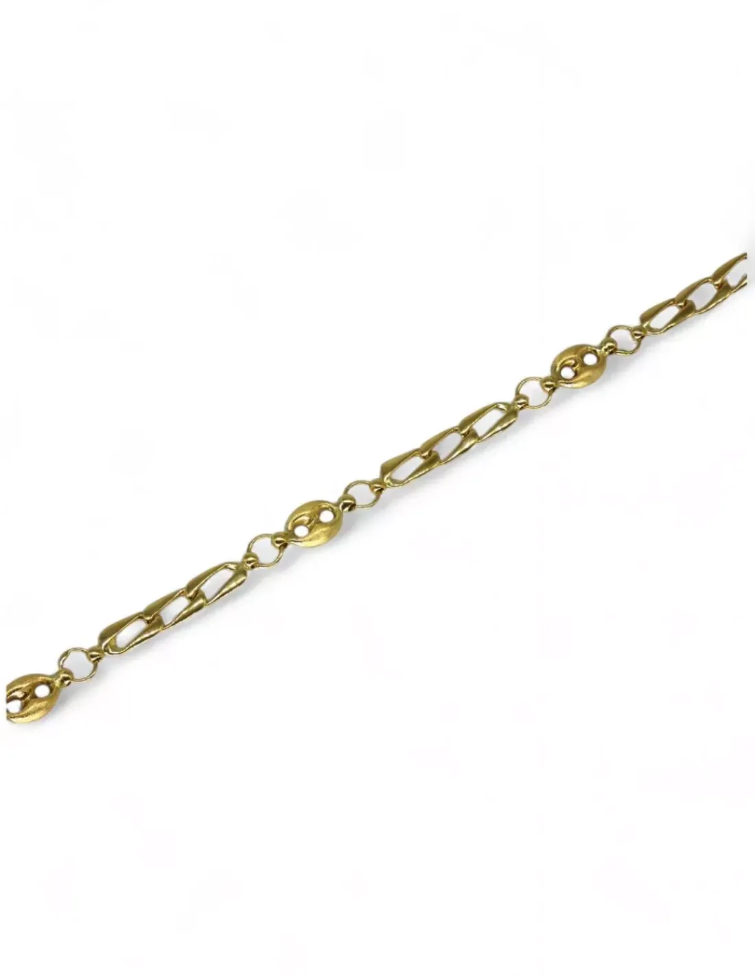 Cheap Pulsera eslabón barbada y calabrote oro 18k - 18cm Pulseras De Plata | Pulseras De Oro