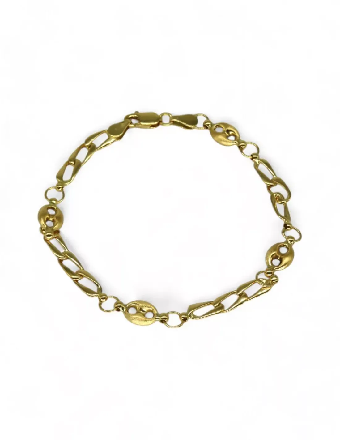 Cheap Pulsera eslabón barbada y calabrote oro 18k - 18cm Pulseras De Plata | Pulseras De Oro