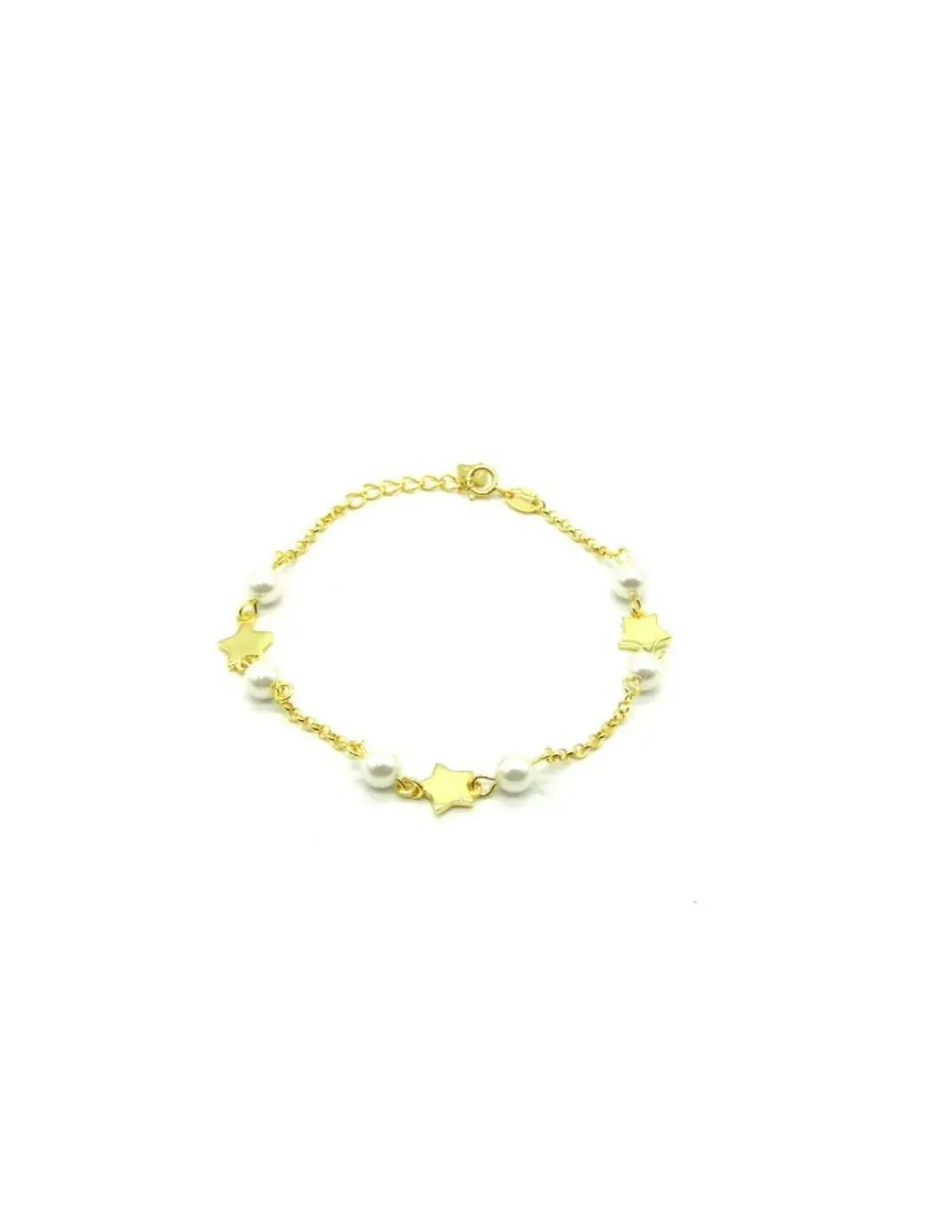 Best Pulsera estrellas y perlas plata chapada oro Pulseras De Oro