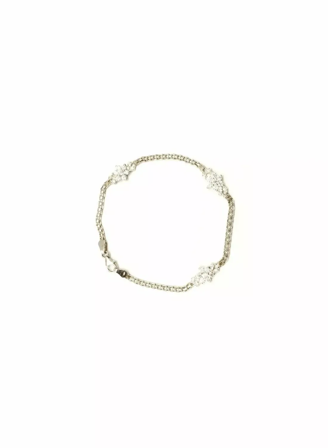 Best Pulsera flor oro blanco 18k - 16cm Pulseras De Plata | Pulseras De Oro