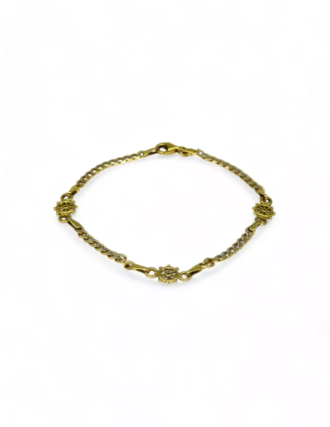 Clearance Pulsera motivos timón oro 18k - 19cm Pulseras De Plata | Pulseras De Oro