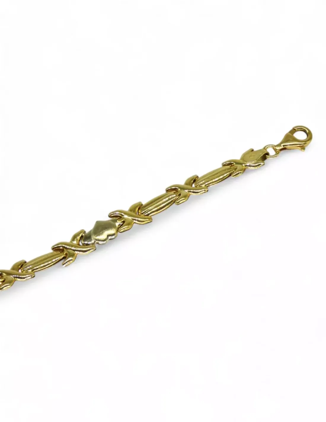Hot Pulsera motivos tres corazones oro 18k - 19cm Pulseras De Plata | Pulseras De Oro