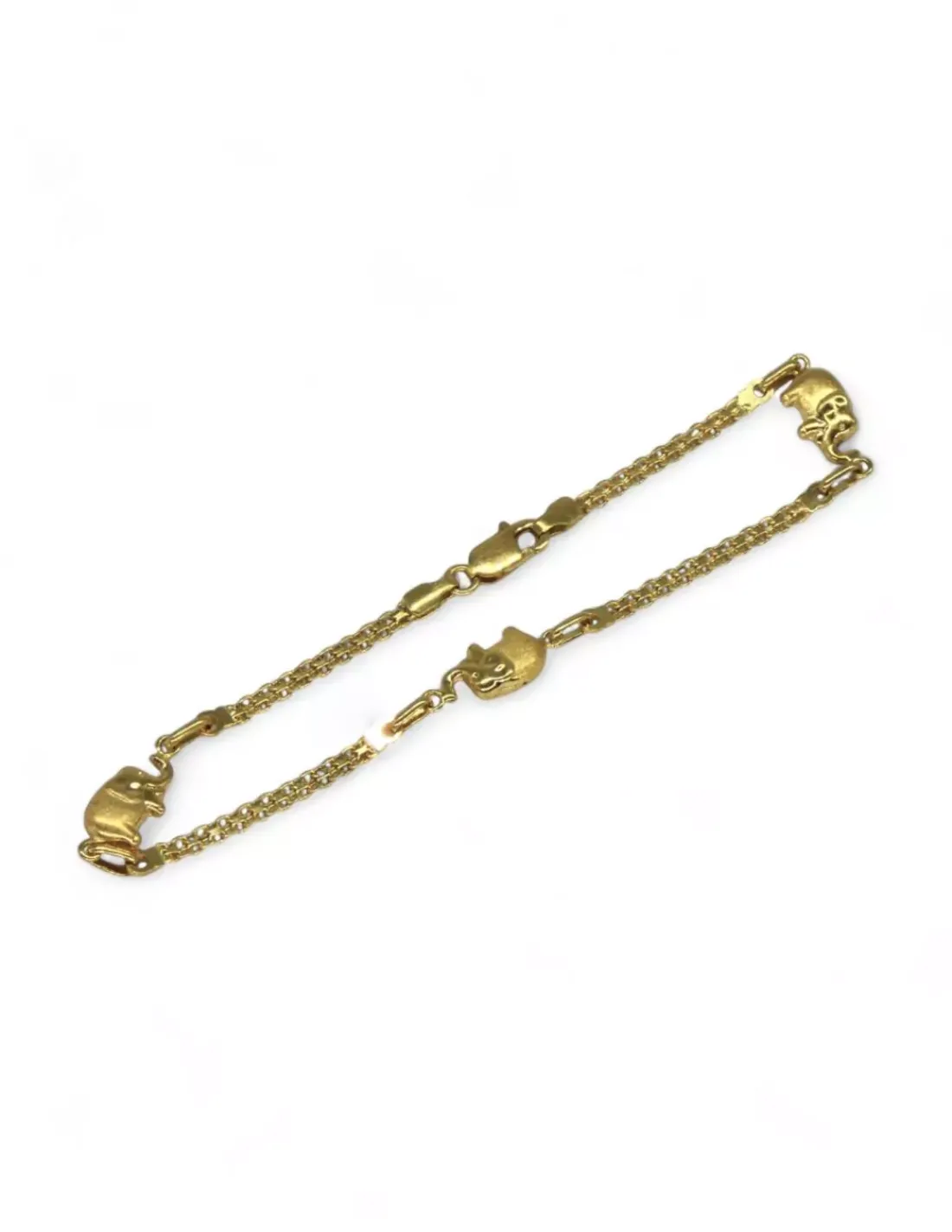 Best Pulsera motivos tres elefantes oro 18k - 18.5cm Pulseras De Plata | Pulseras De Oro