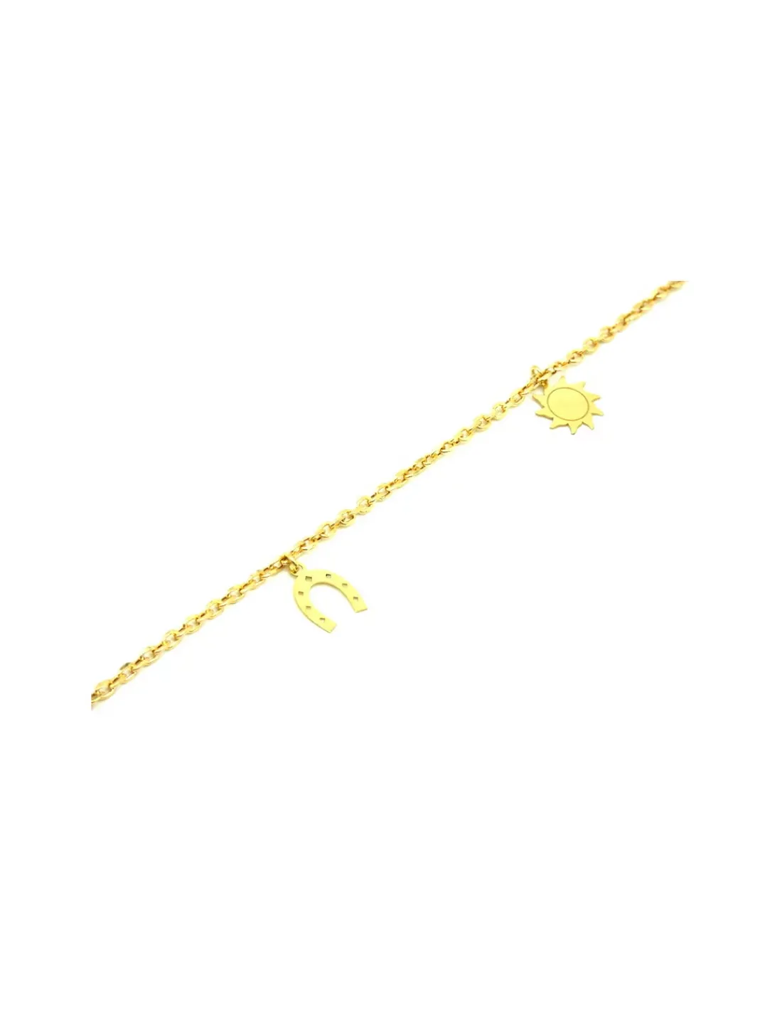 Cheap Pulsera tobillera sol herradura mano Fátima oro 18k Más Joyas